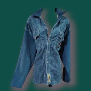 Vintage Teal Warner Bros Wile E Coyote Button Up – Medium